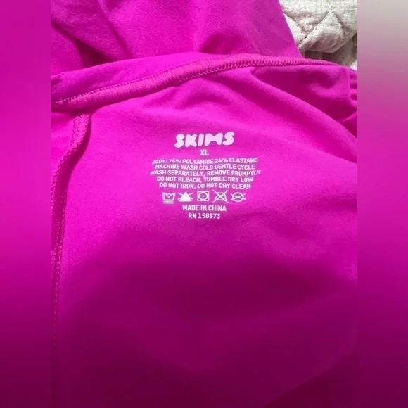 skims fits everybody slip dress neon bright pink extra large - Picture 8 of 9